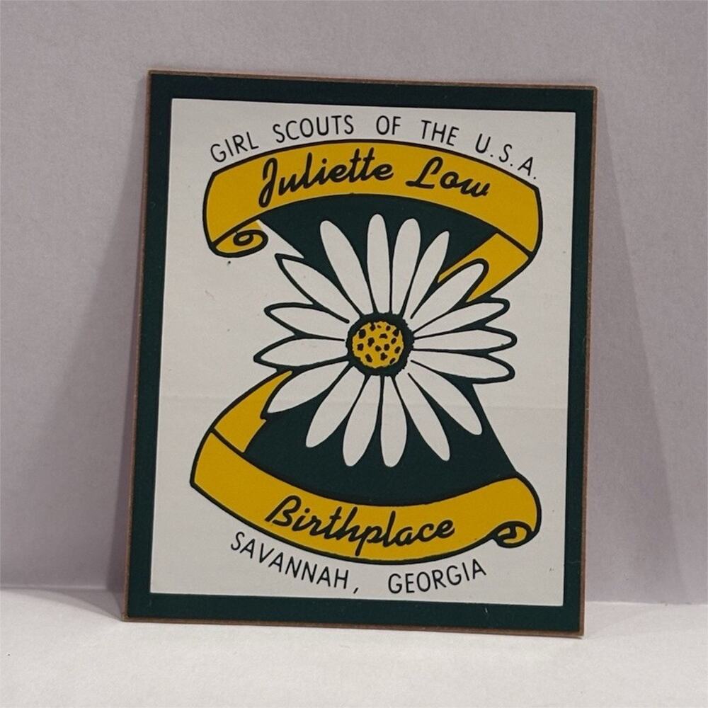 Vintage Girl Scouts Juliette‎ Low Savannah Georgia Collectible Sticker 1980s